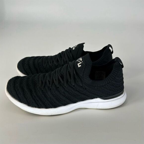 APL Women's TechLoom Wave Sneakers Black/White Size 8 Athletic Shoes - Picture 2 of 9